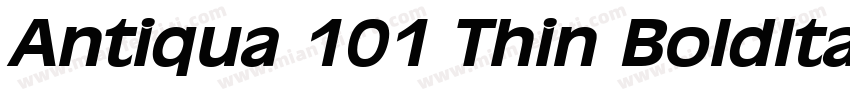 Antiqua 101 Thin BoldItalic字体转换